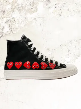 Comme Des Garons PLAY CONVERSE Multi Red Heart Chuck Taylor All Star '70 High