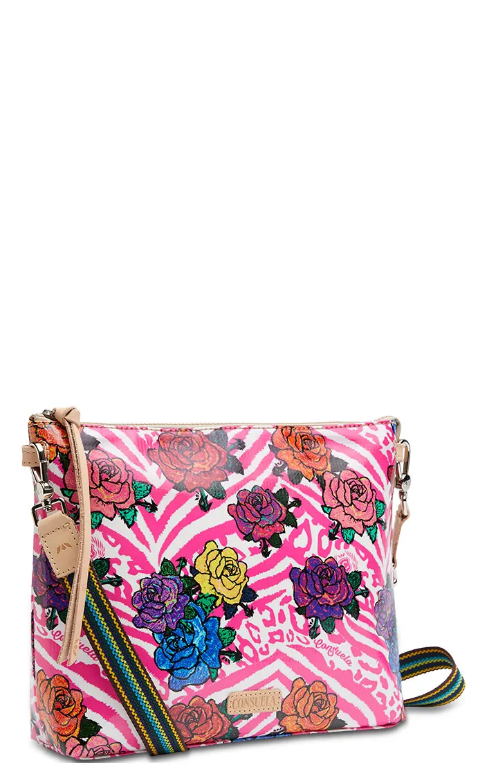 Consuela Frutti Pink Floral Print Downtown Crossbody Bag