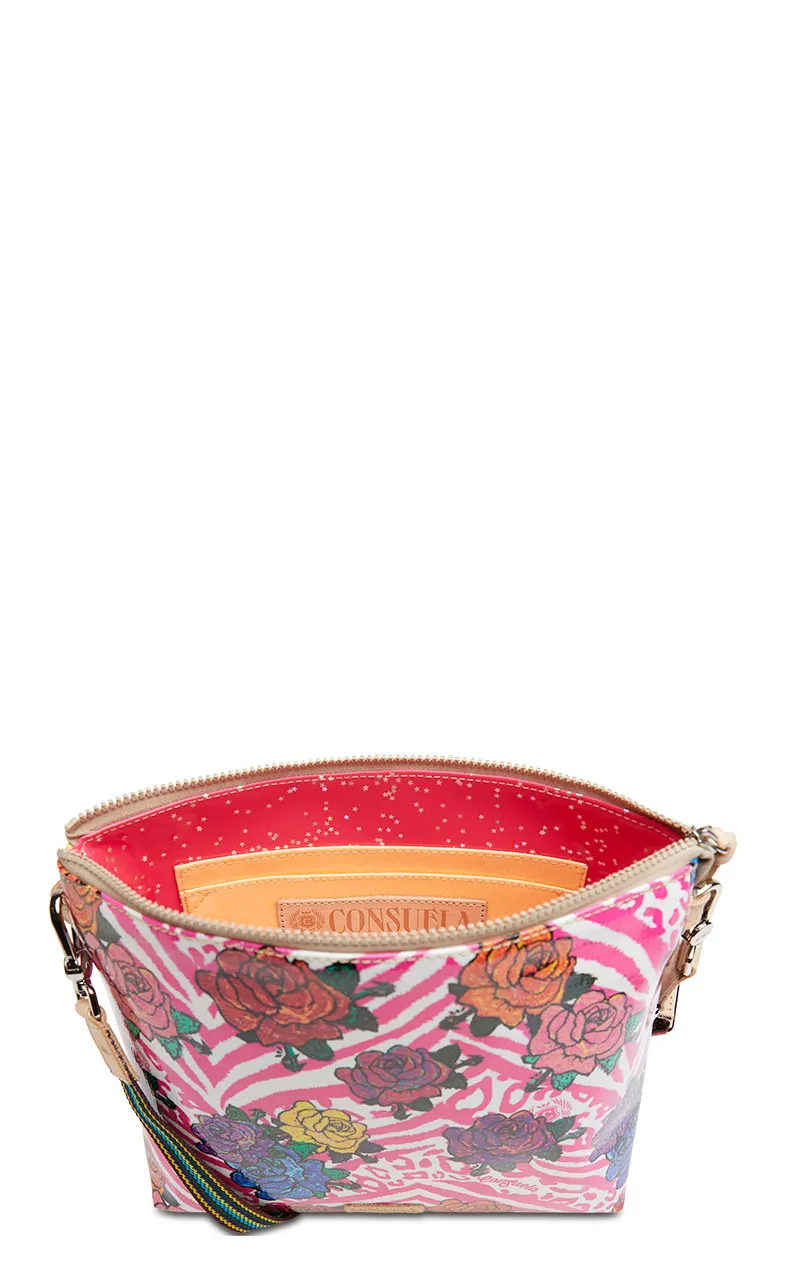 Consuela Frutti Pink Floral Print Downtown Crossbody Bag