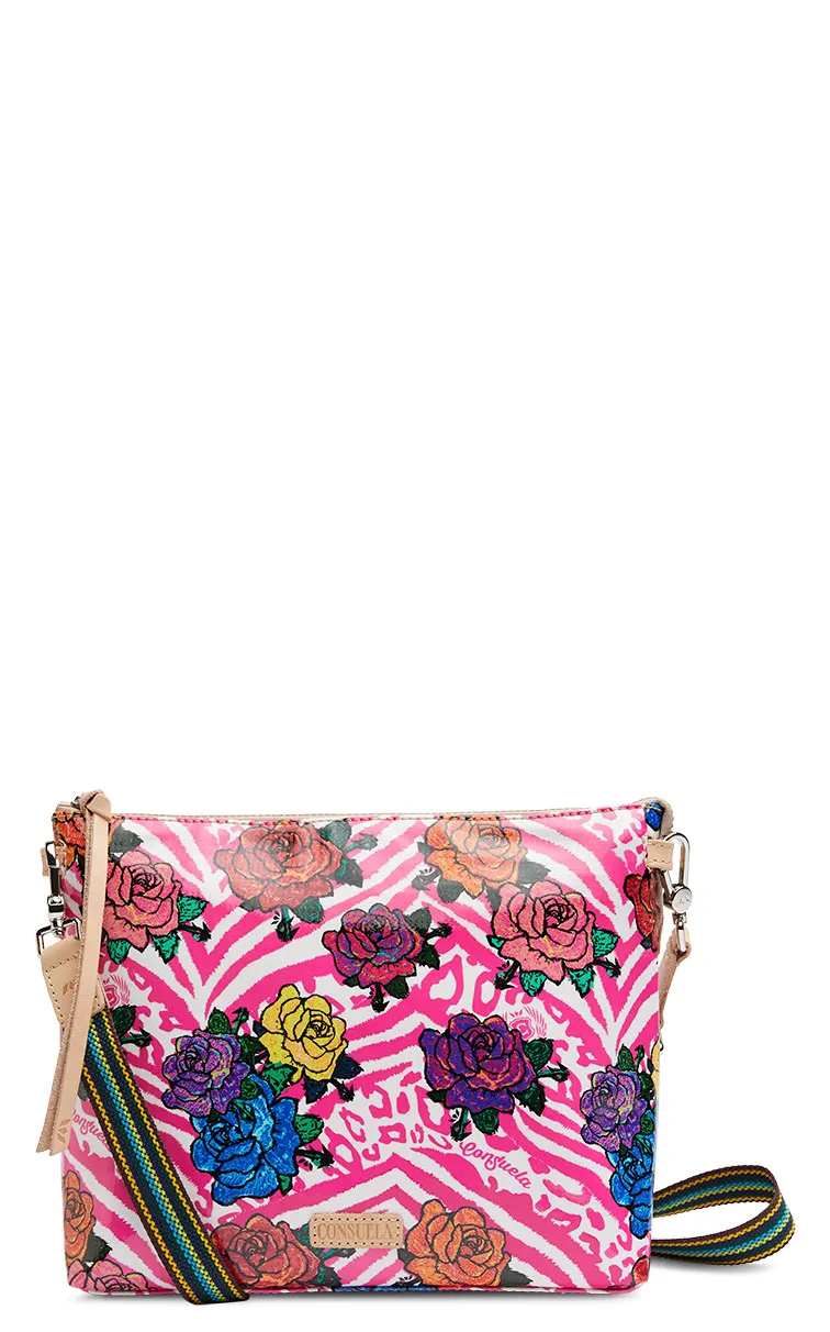 Consuela Frutti Pink Floral Print Downtown Crossbody Bag