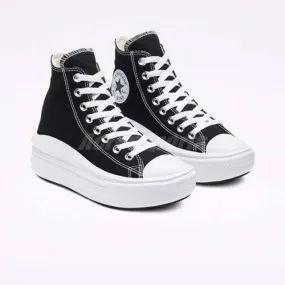 Converse Chuck Taylor All Star Move Platform Black White...