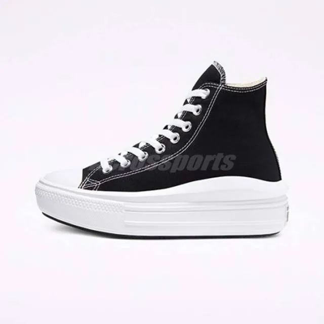 Converse Chuck Taylor All Star Move Platform Black White...