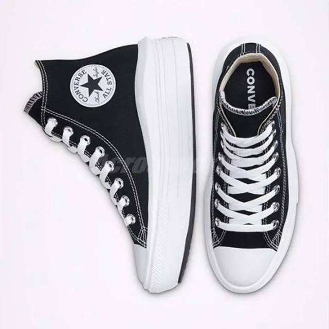 Converse Chuck Taylor All Star Move Platform Black White...