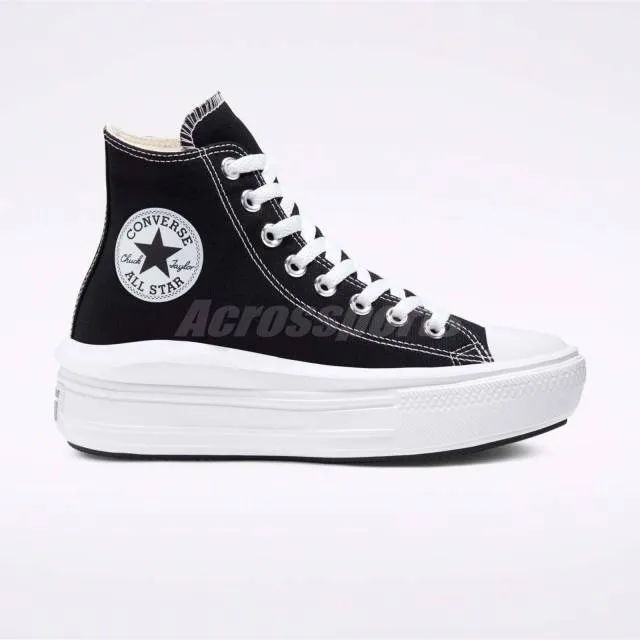 Converse Chuck Taylor All Star Move Platform Black White...