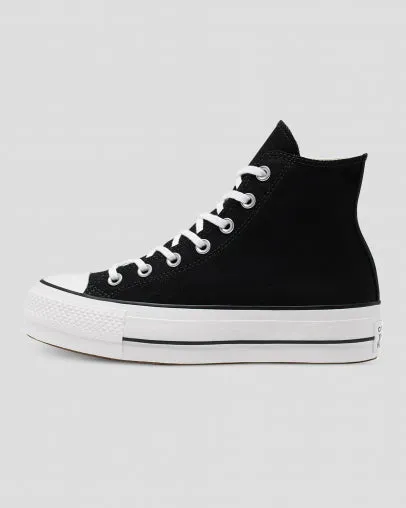 CONVERSE Womens Converse Chuck Taylor All Star Canvas Lift High Top - BLACK/WHITE/WHITE