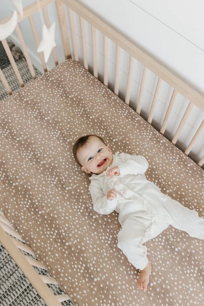 Copper Pearl Fawn Premium Crib Sheet