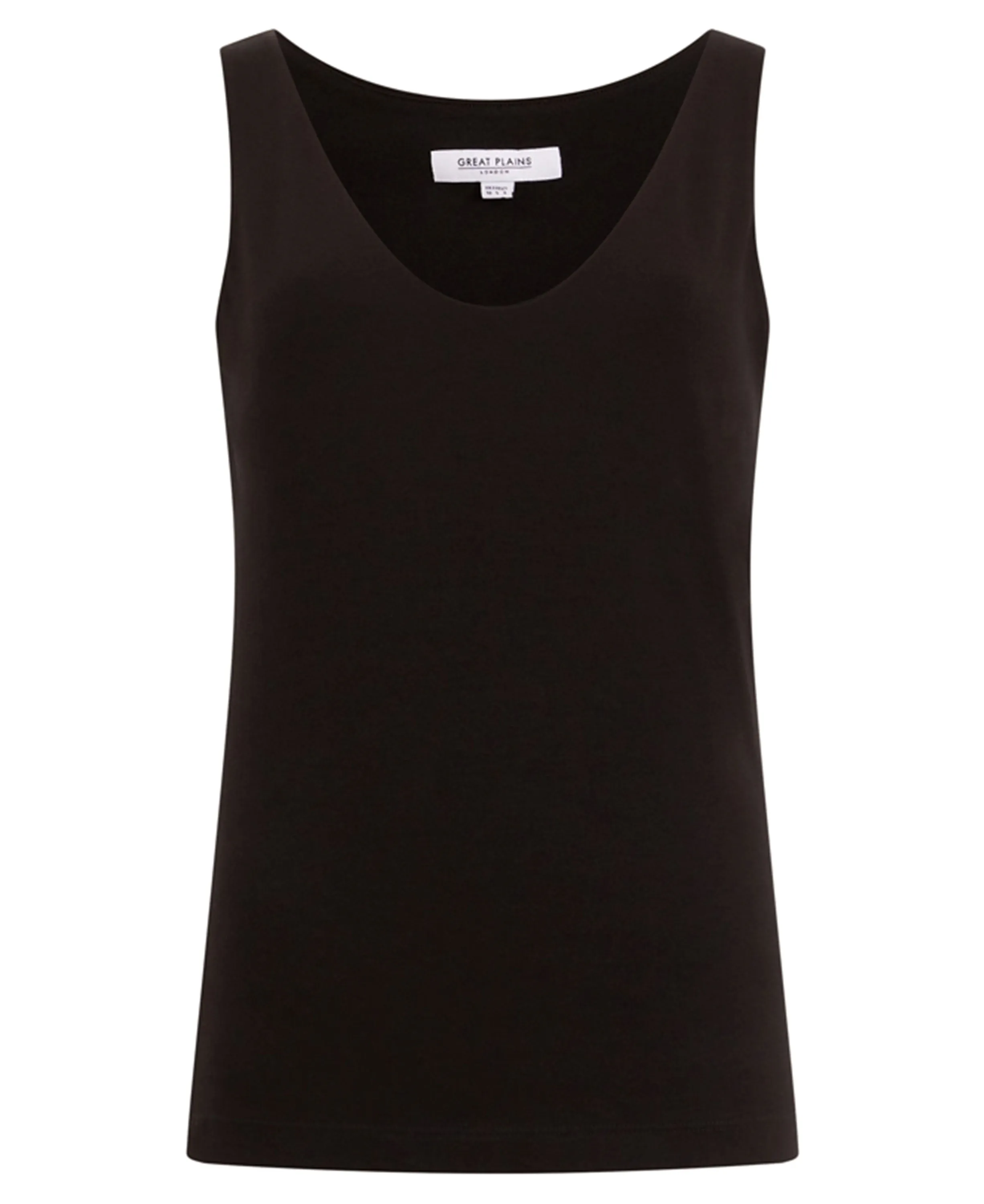 Core Organic Fitted Tank Top with Support                             Black