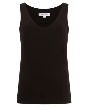 Core Organic Fitted Tank Top with Support                             Black