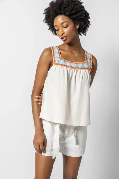 CROCHET TRIM TANK (PA2612)