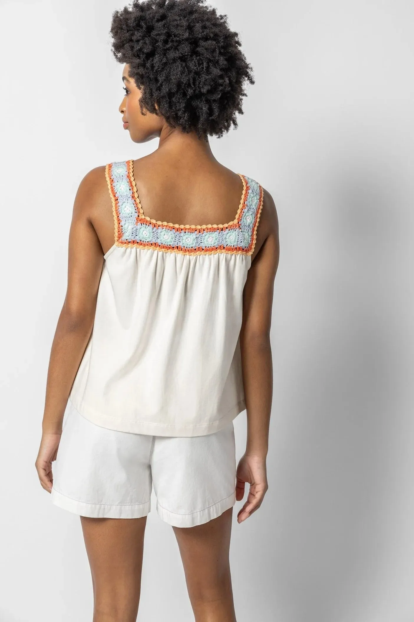 CROCHET TRIM TANK (PA2612)