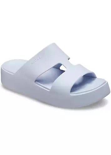 Crocs Blue Getaway Platform H-Strap Mules | Grattan