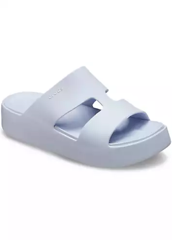 Crocs Blue Getaway Platform H-Strap Mules | Grattan