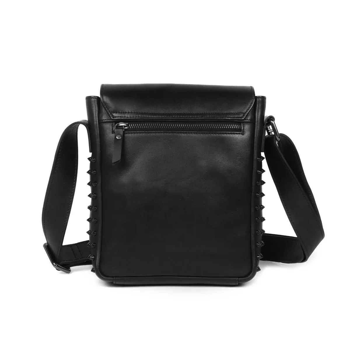 Crossbody Flap Over with Black Studded Leather Bag