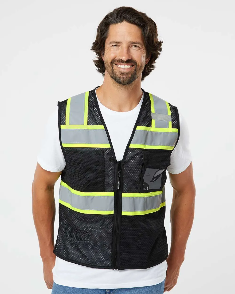 Custom Embroidery - Kishigo - EV Series Enhanced Visibility 3 Pocket Mesh Vest - B150-156