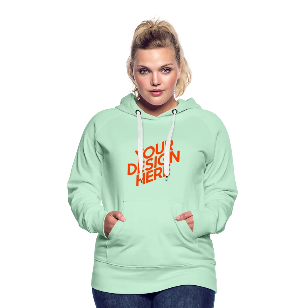 Damen/Frauen Premium Hoodie Kapuzenpullover selbst gestalten und bedrucken