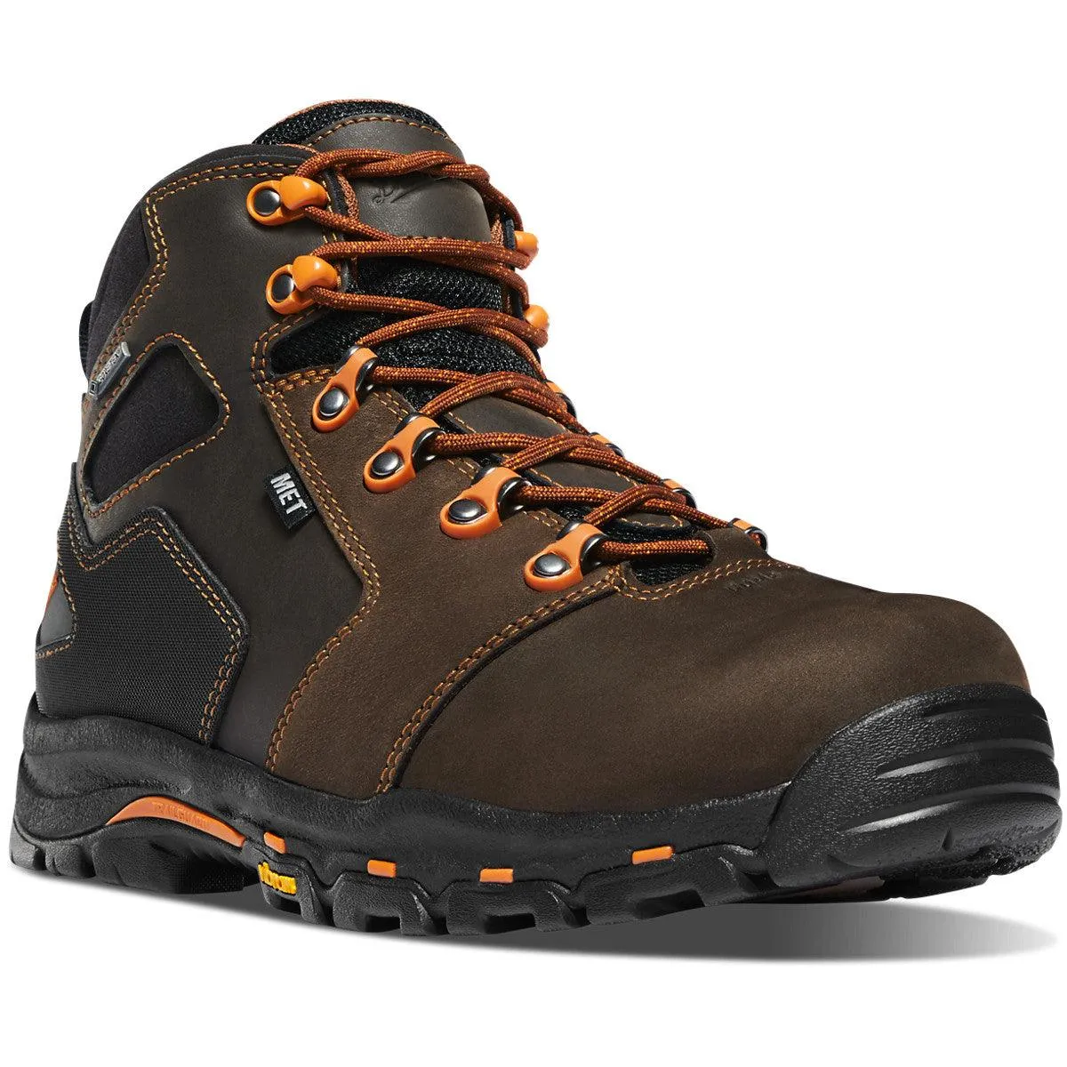 Danner Men's Vicious 4.5 Brown/ Orange Waterproof Work Boot 13855