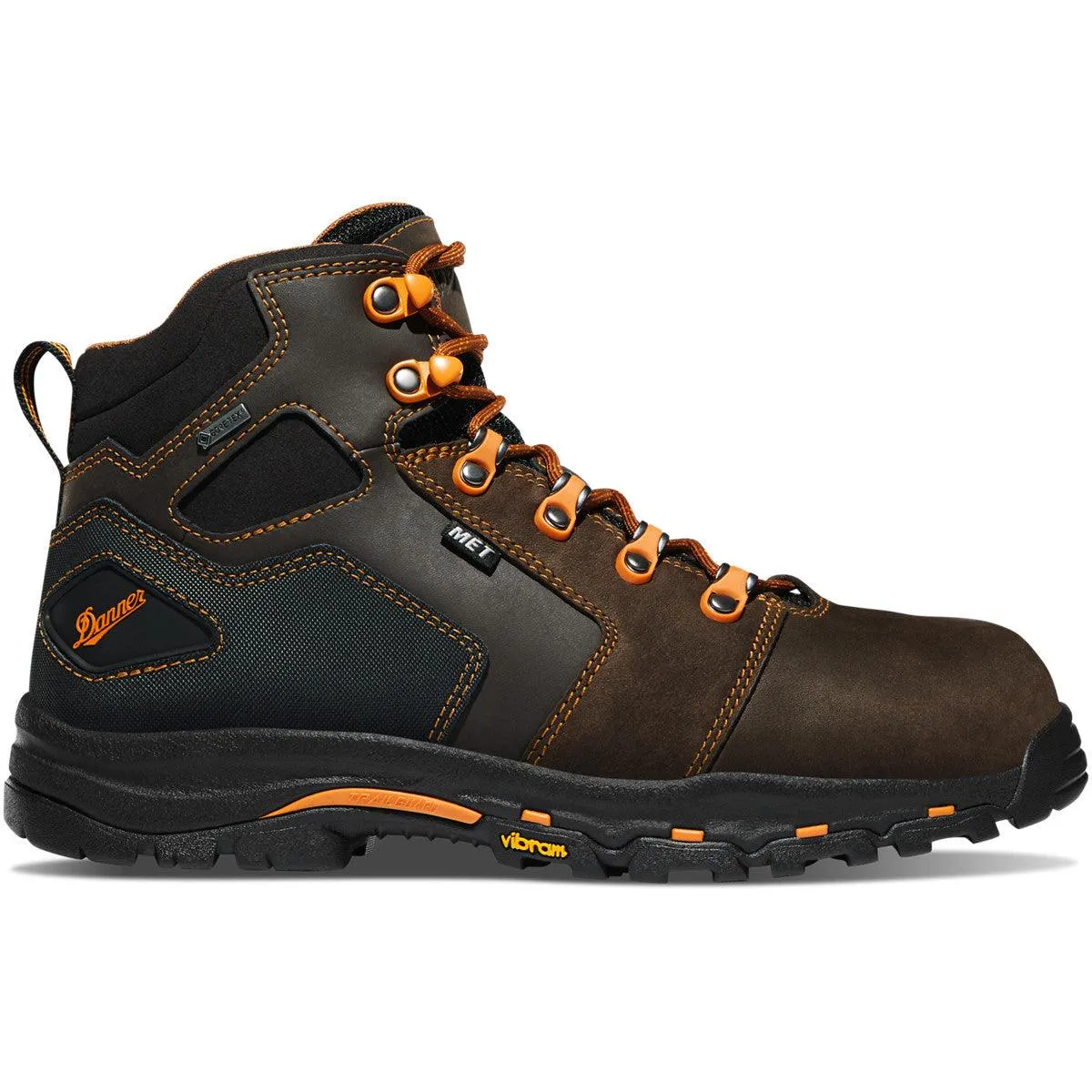 Danner Men's Vicious 4.5 Brown/ Orange Waterproof Work Boot 13855