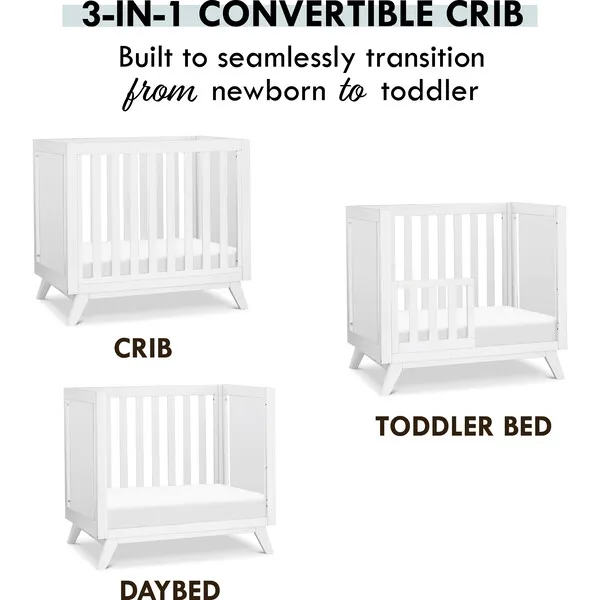 daVinci Otto 3-in-1 Convertible Mini Crib with 4