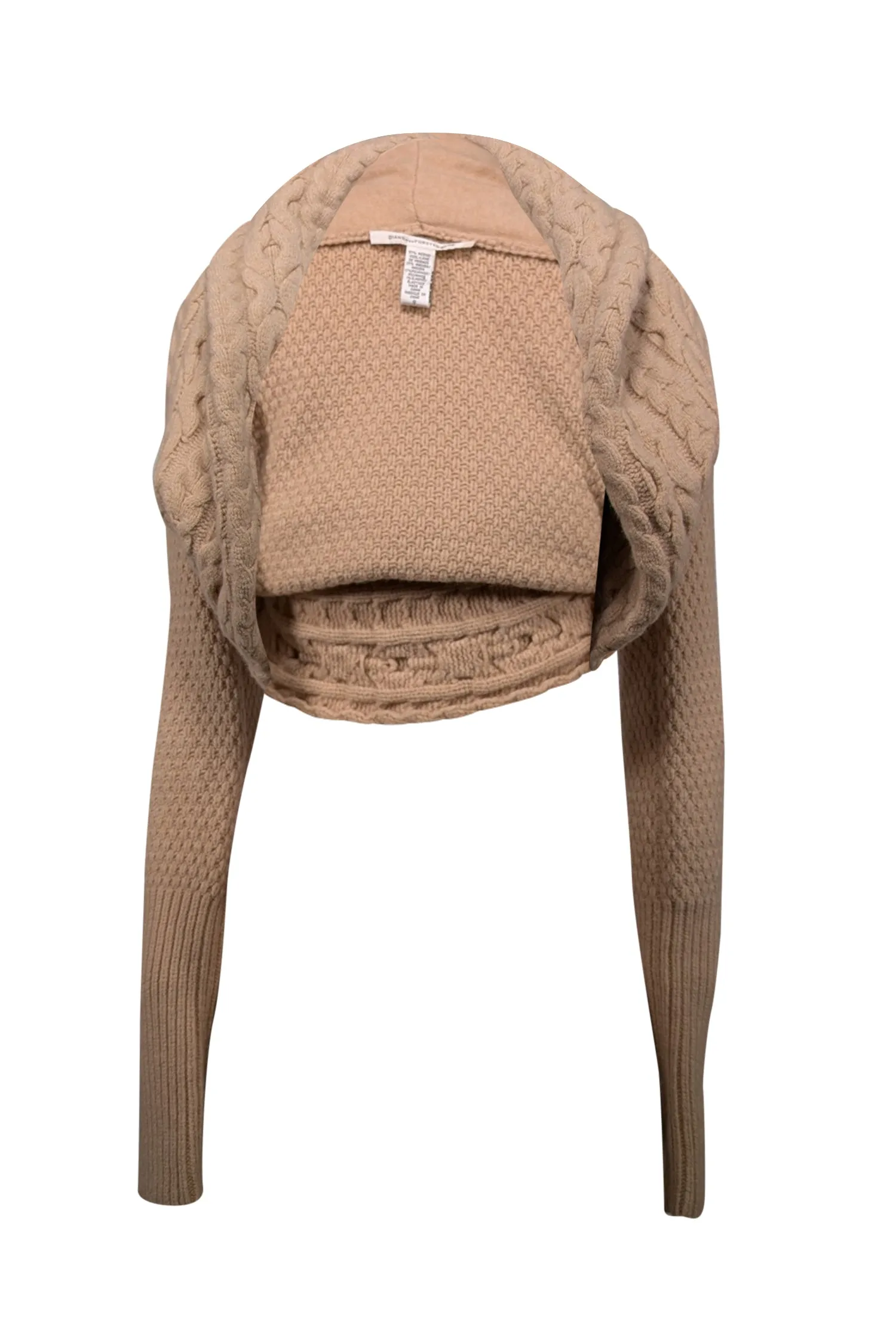 Diane von Furstenberg - Beige Wool Blend Shrug Sweater Sz S