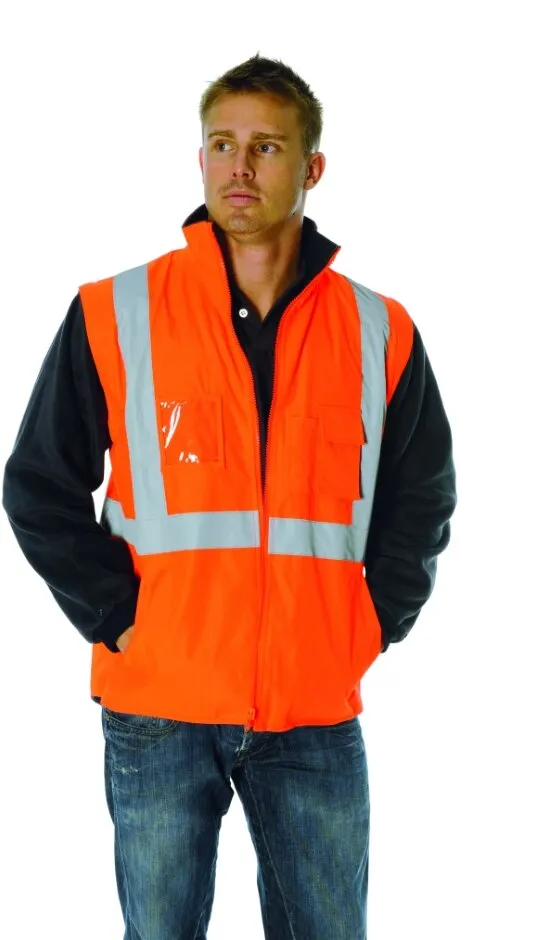 DNC 3994 Hi-Visibility Vest - 4 in 1 - X Patt - Reflective Tape - Orange - L