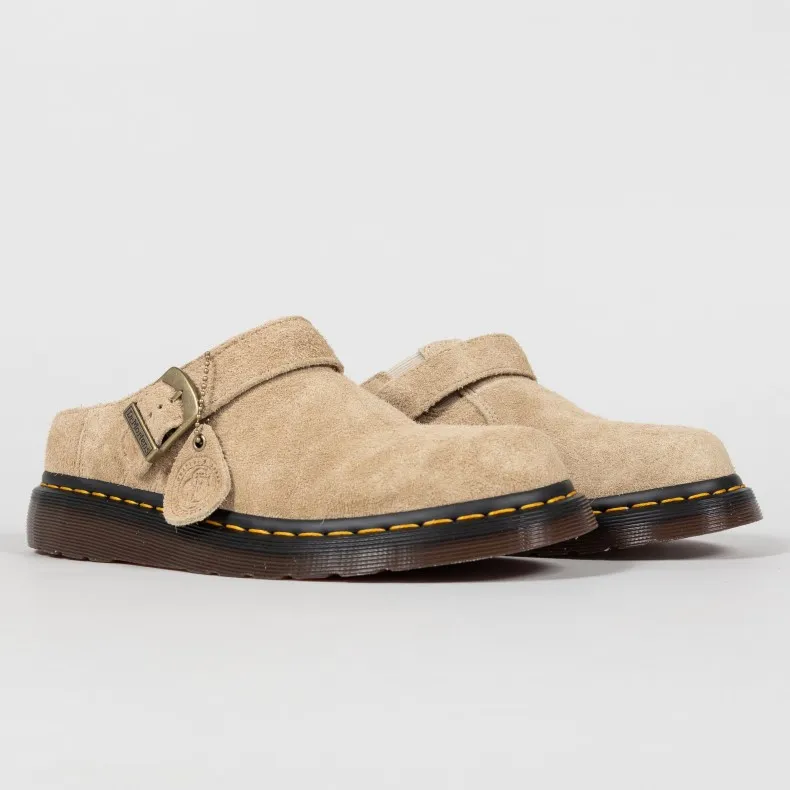 Dr. Martens Isham Desert Oasis Suede Mules (Parchment)