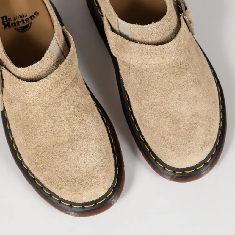 Dr. Martens Isham Desert Oasis Suede Mules (Parchment)