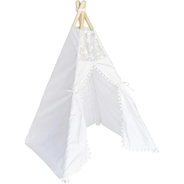 E&E Evelyn Itty Bitty Play Tent, White