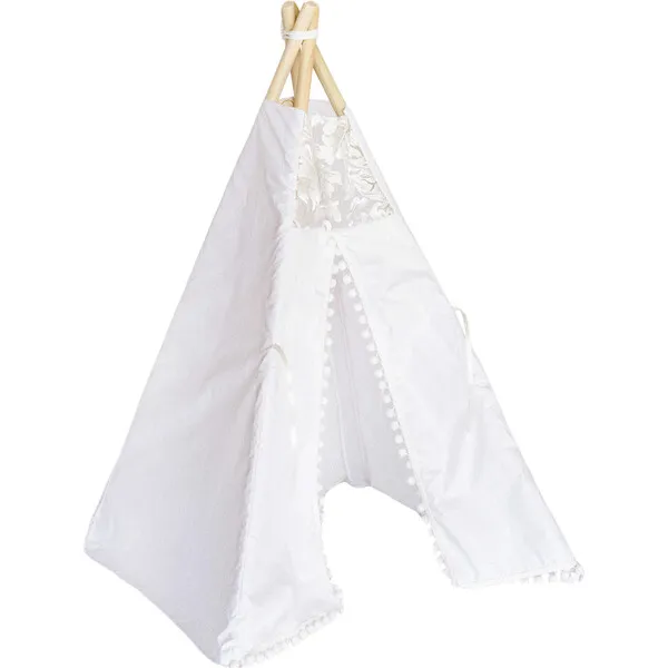 E&E Evelyn Itty Bitty Play Tent, White