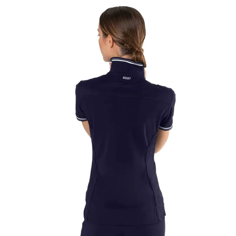 EGO7 Polo Air Ladies Short Sleeve Polo Sport Shirt - Navy