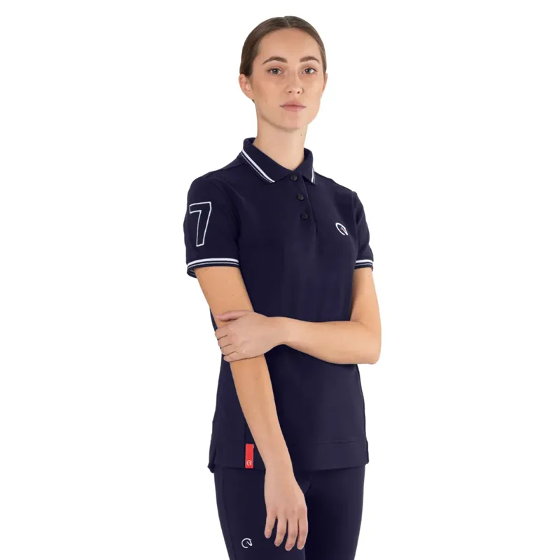 EGO7 Polo Air Ladies Short Sleeve Polo Sport Shirt - Navy