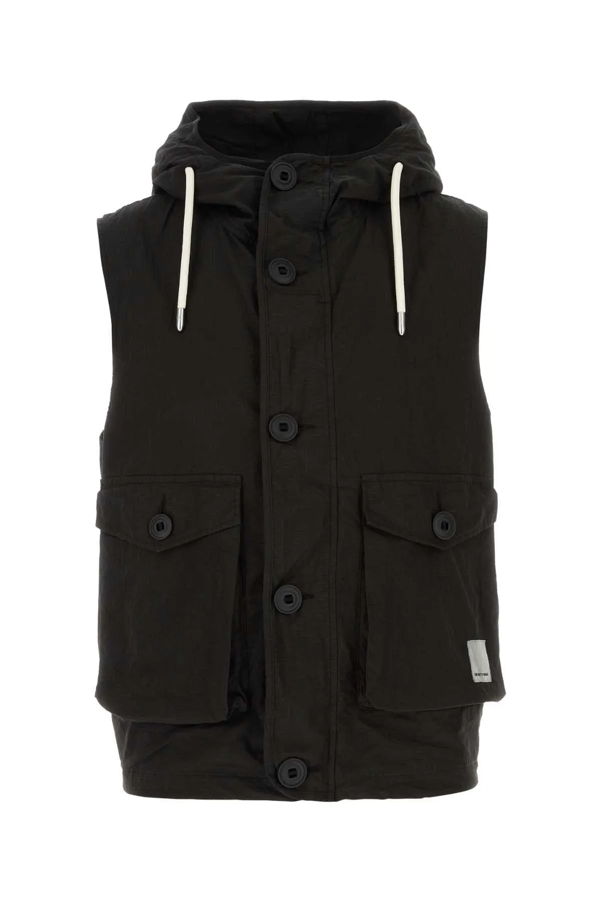 Emporio Armani Black Cotton Blend Vest