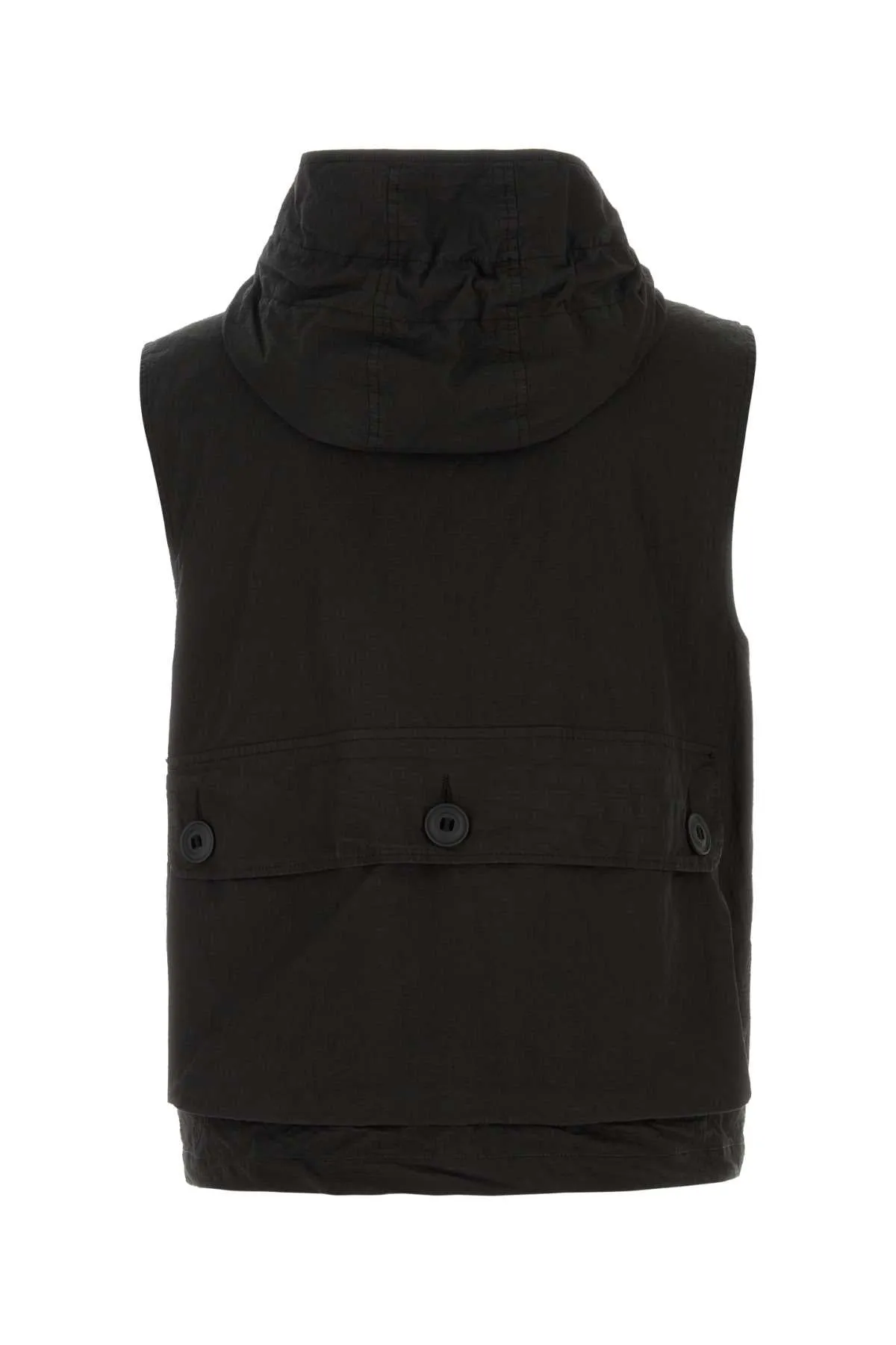 Emporio Armani Black Cotton Blend Vest