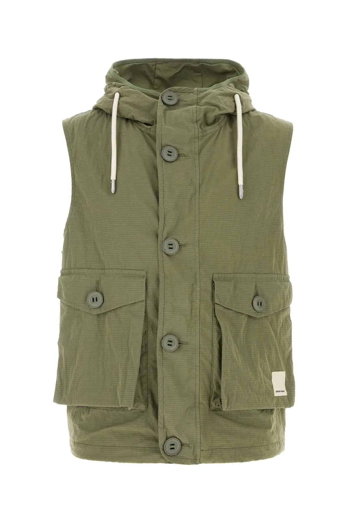 Emporio Armani Green Cotton Blend Vest