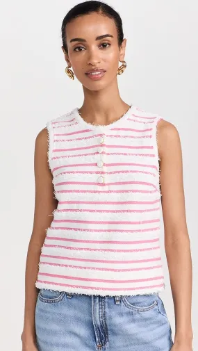 English Factory   Fringe Striped Sleeveless Top 