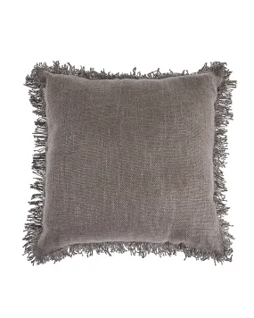 Everyday Cotton Linen Weave Pillow, Charcoal