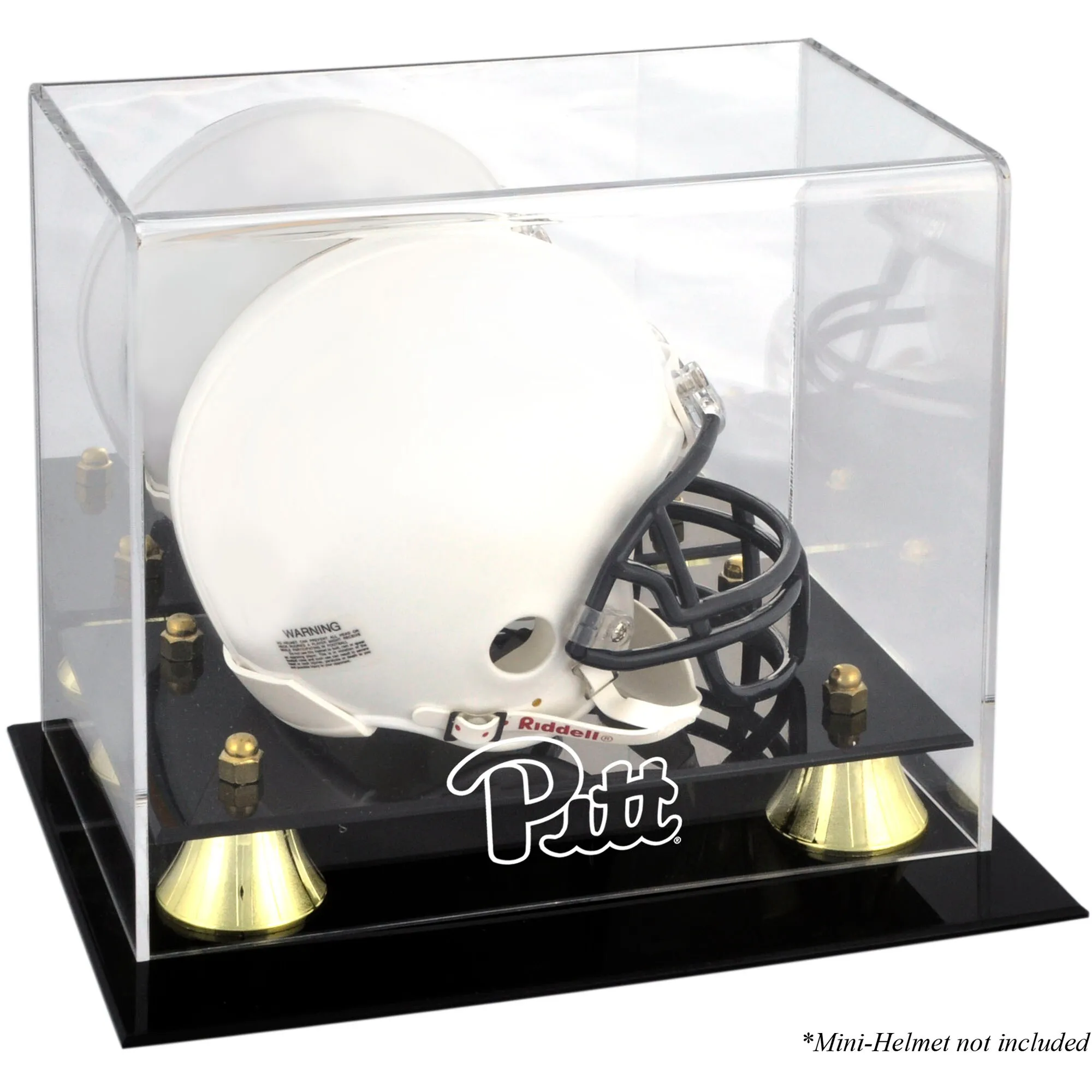 Fanatics Authentic Pittsburgh Panthers Golden Classic Logo Mini Helmet Display Case