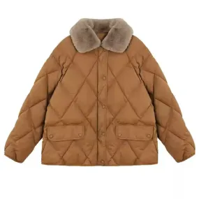 Faux Fur Collar Padded Jacket