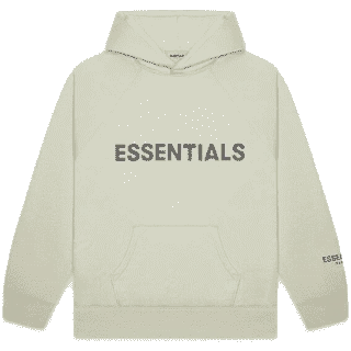 Fear Of God Essentials 3D Silicon Applique Pullover Hoodie Alfalfa Sage