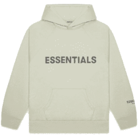 Fear Of God Essentials 3D Silicon Applique Pullover Hoodie Alfalfa Sage