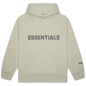 Fear Of God Essentials 3D Silicon Applique Pullover Hoodie Moss