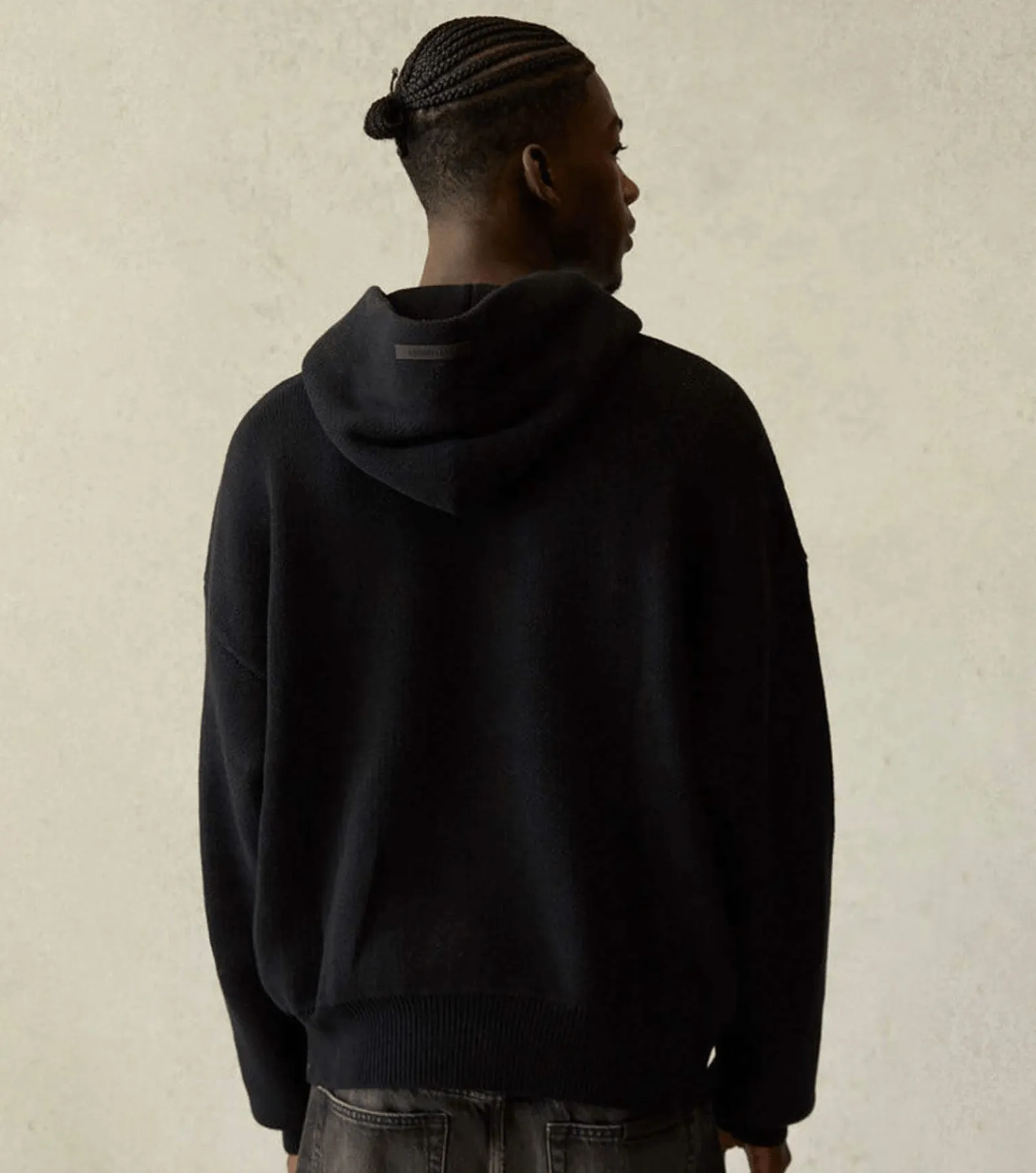 Fear Of God Essentials Knit Pullover Hoodie Black