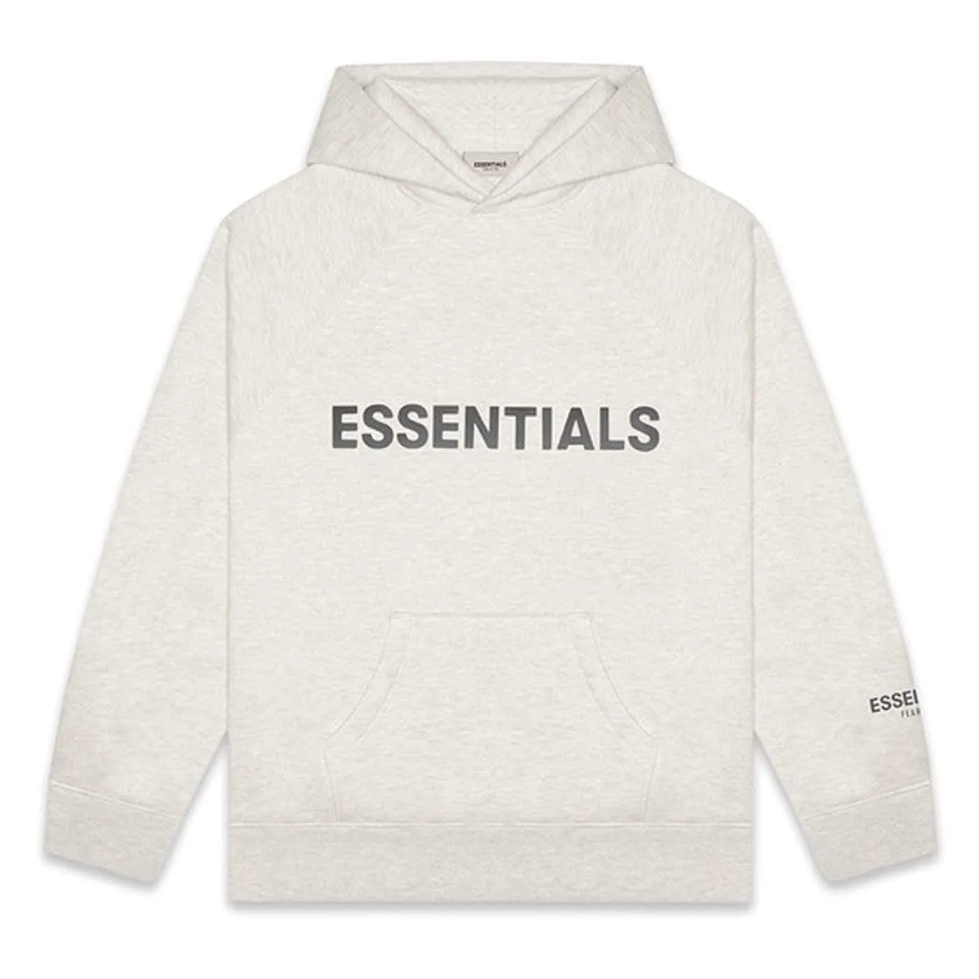 Fear Of God Essentials Pullover Hoodie Applique Logo Light Heather Oatmeal