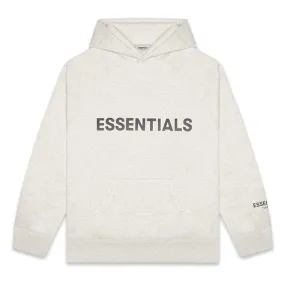 Fear Of God Essentials Pullover Hoodie Applique Logo Light Heather Oatmeal