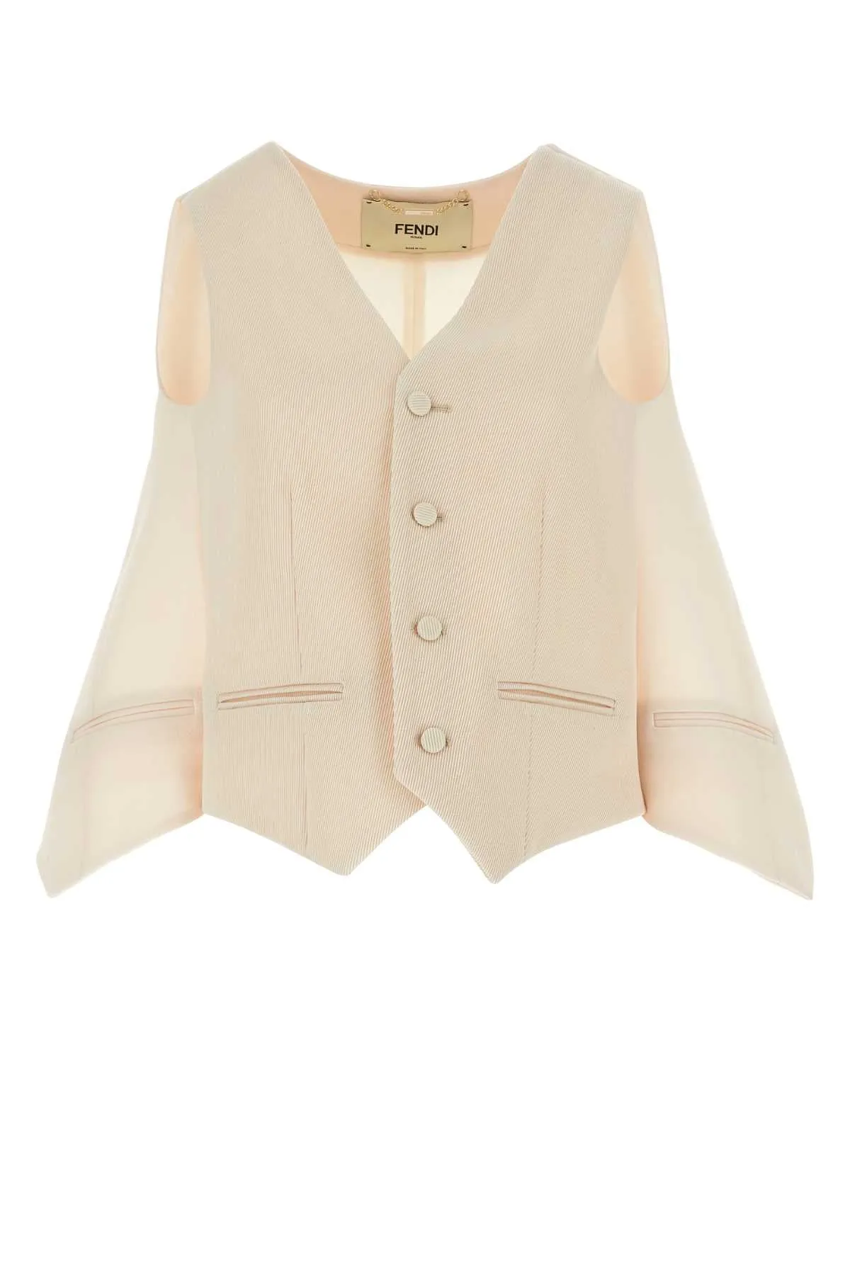 Fendi Ivory Wool Vest