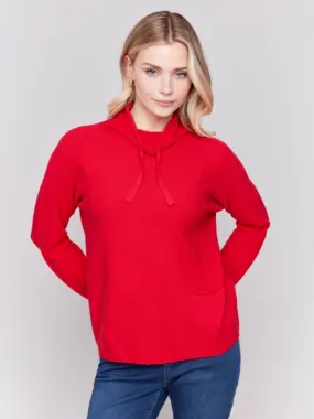 FINAL SALE Charlie B C2419W Ottoman Stitch Mock-Neck Sweater