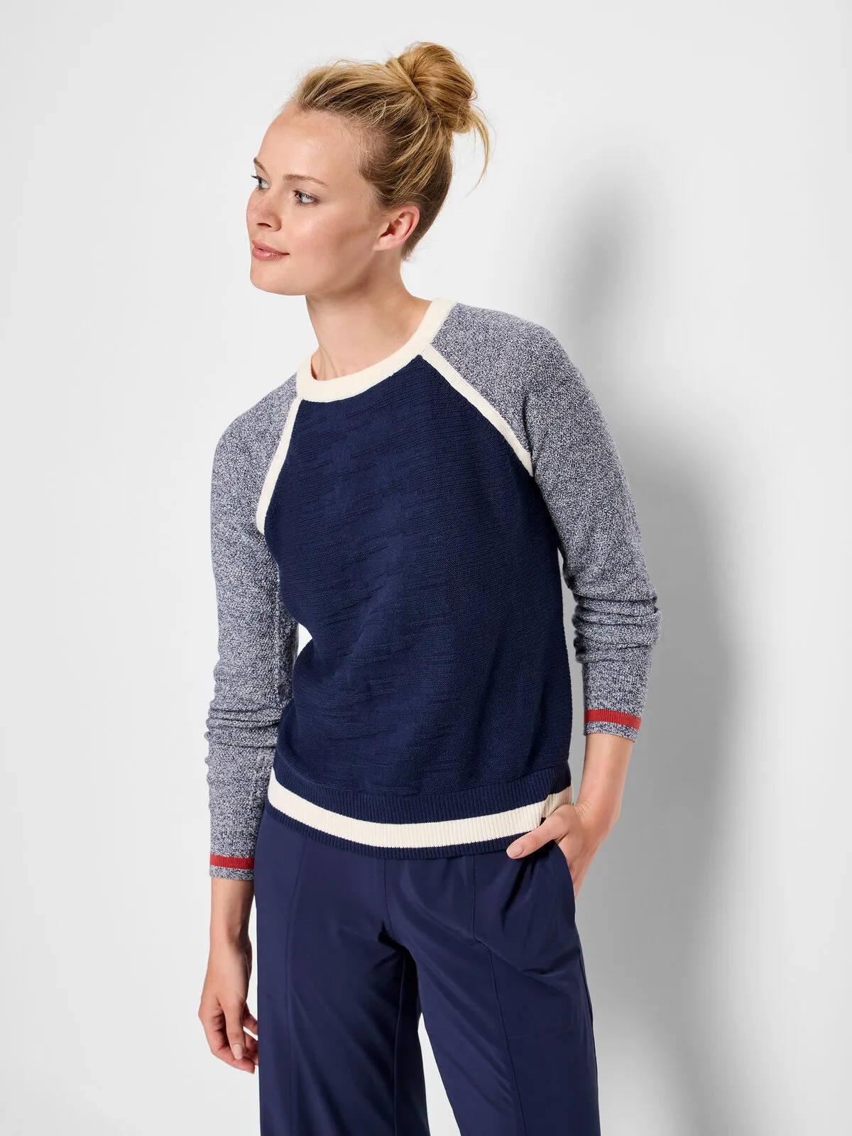 FINAL SALE NIC+ZOE ACTF248100 Mixed Stitch Sweater