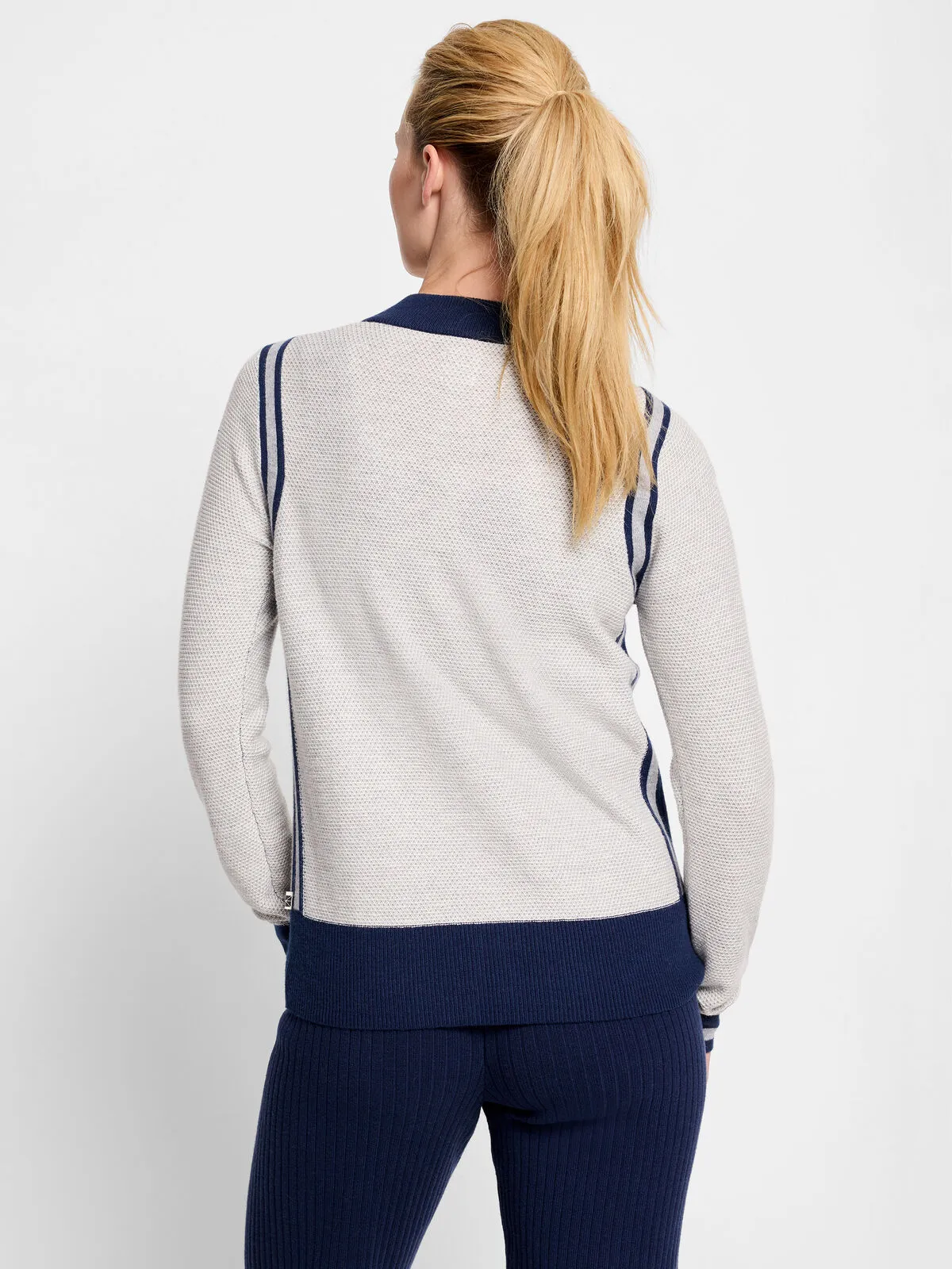 FINAL SALE NIC+ZOE ACTF248199 Zip Front Tipped Sweater