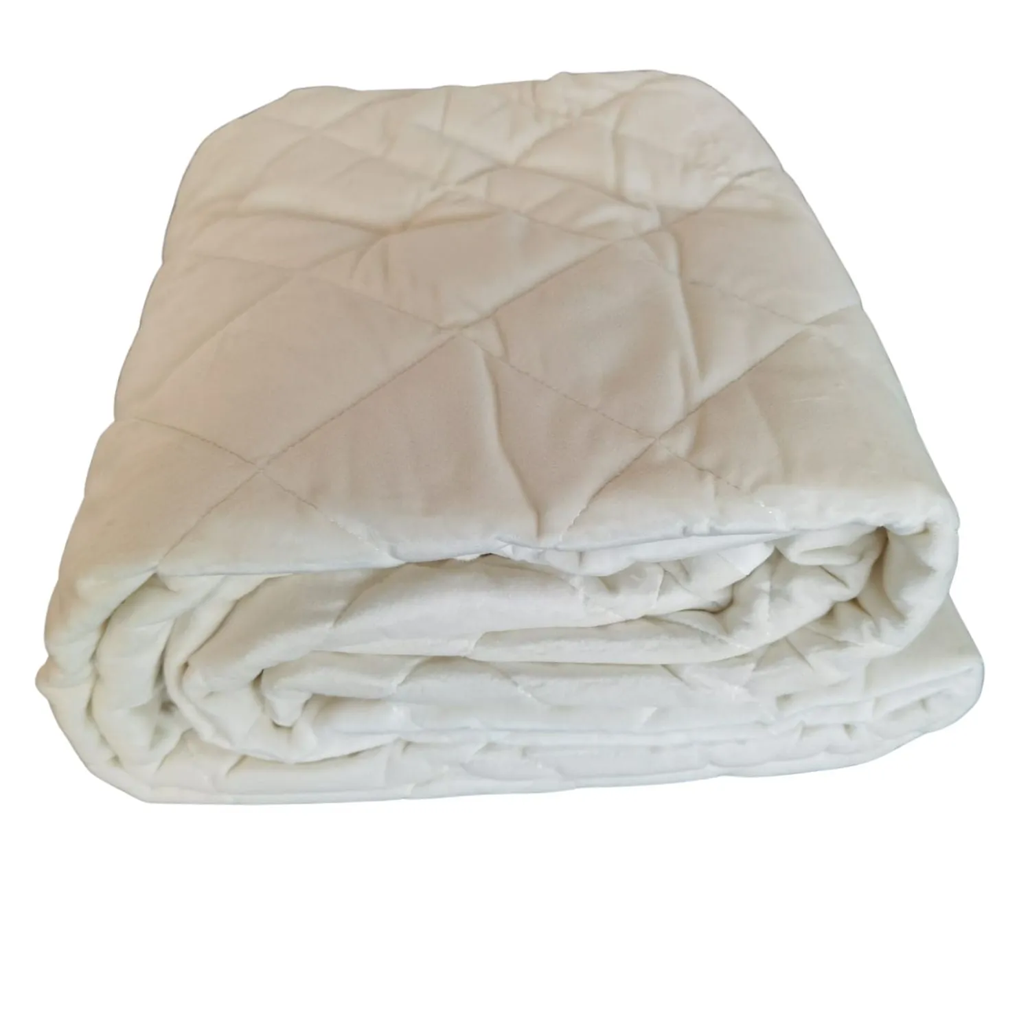 Fleece Mattress Protector - White - King Size