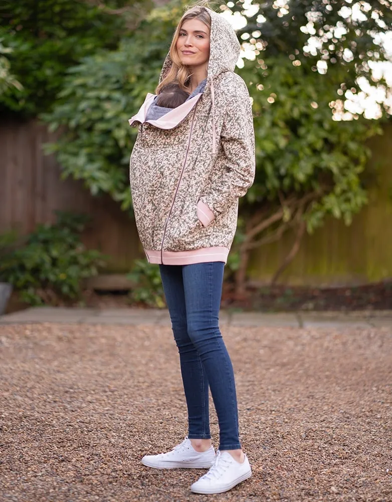 Floral Print 3 in 1 Maternity & Babywearing Hoodie