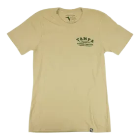 Florida Cracker Trading Co. Men's Tan USF Helmet Short Sleeve T-Shirt